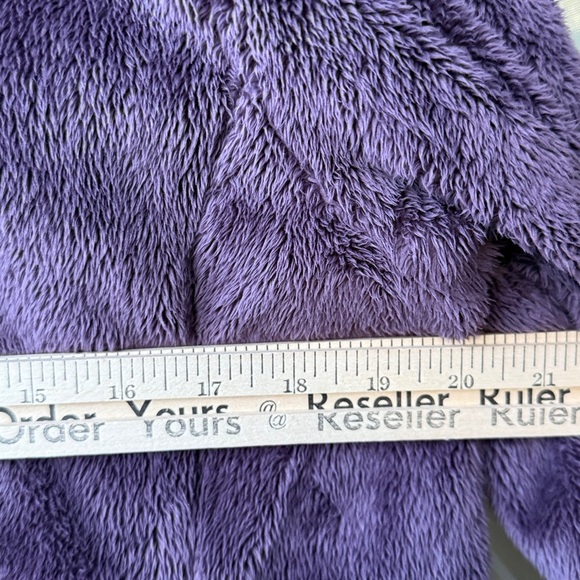 The North Face Women's Large L Plush Purple Teddy Jacket Zip Front Cozy Layer - Picture 12 of 13